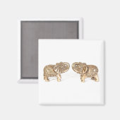 Aimant Feng Shui double éléphant (Recto/Verso)