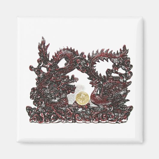 Aimant Feng Shui Dragon & Phoenix (Devant)