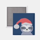 Aimant Fente de Noël avec chapeau de Noël (Recto/Verso)