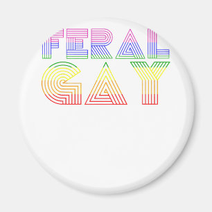 Aimant Feral Gay LGBT Gay Bi Pan Trans Pride meme Arc en
