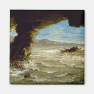 Aimant Ferdinand Delacroix Vintage Shipwreck on the Coast