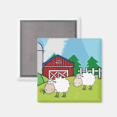 Aimant Ferme à moutons (Recto/Verso)