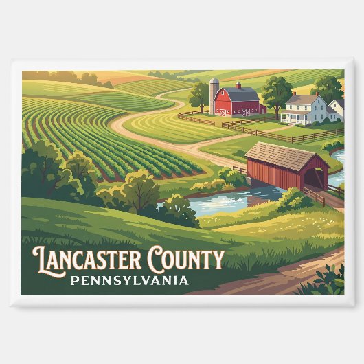 Aimant Ferme amish de Lancaster (Recto)