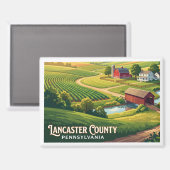 Aimant Ferme amish de Lancaster (Recto/Verso)