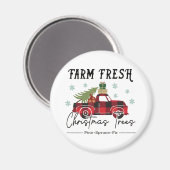 Aimant Ferme Arbres frais Noël (Recto/Verso)