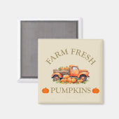 Aimant Ferme citrouilles d'aquarelle fraîche automne (Recto/Verso)