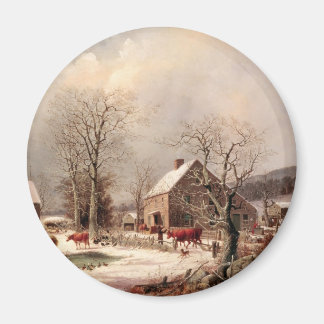 Aimant Ferme en hiver