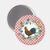 Aimant Ferme Eucalyptus Wreath & Rooster (Recto/Verso)