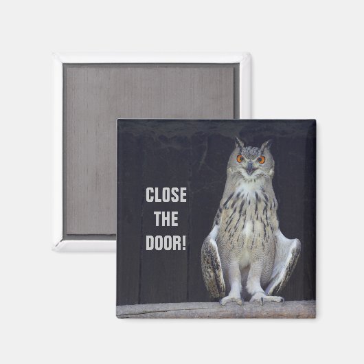 Aimant Ferme La Porte ! (Recto/Verso)