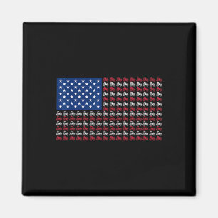 Aimant Ferme patriotique 4 juillet drapeau américain Usa