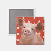 Aimant Ferme patriotique - Cochon (Recto/Verso)