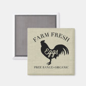 Aimant Ferme Poulet frais Pays Silhouette (Recto/Verso)