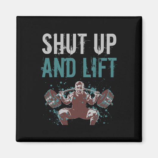 Aimant Fermer Et Ascenseur Motivationnel Citation Fitness (Devant)