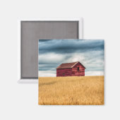 Aimant Fermes | Vielle grange rouge (Recto/Verso)