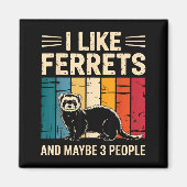 Aimant Ferret Art For Men Women Kids Pet Ferret Lovers Fe (Devant)