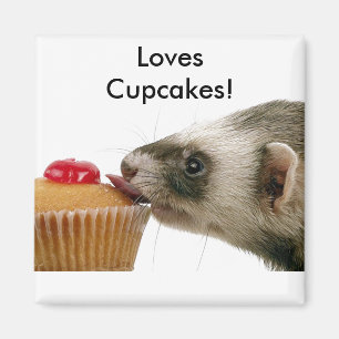 Aimant Ferrets Love Cupcakes