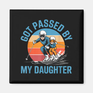 Aimant Fessée par ma fille Drôle de papa skieur Amoureux 