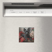 Aimant Festif de Noël écossais Terrier Dog (In Situ (Lave-vaisselle))