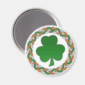 Aimant festif simple shamrock d'irish celtique (Recto/Verso)