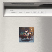 Aimant Festin de Noël de Bulldog en France (In Situ (Lave-vaisselle))