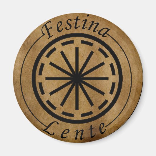 Aimant Festina lente (Devant)