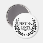 Aimant festina lente, phrase latine (Recto/Verso)
