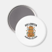 Aimant Festival de citrouilles d'Halloween Jack O Lantern (Recto/Verso)