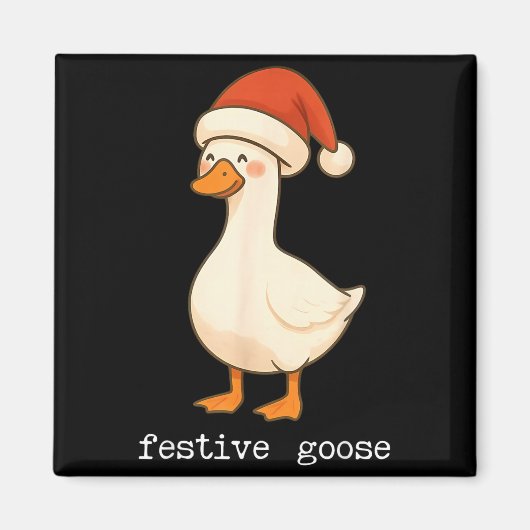 Aimant Festive And Mpy Goose Santa Hat Xmas Light Matchin (Devant)