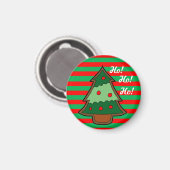 Aimant Festive funky rayures et arbre (Recto/Verso)