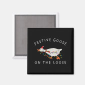 Aimant Festive Goose On The Loose Christmas Duck Light Xm (Recto/Verso)