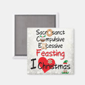 Aimant Festive - J'aime Noël (Recto/Verso)