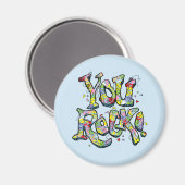 Aimant Festive "Vous Rock !" Lettrer l'aimant (Recto/Verso)