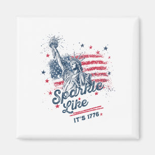 Aimant Fête Comme Il Est 1776, 4 juillet, Drapeau Des Éta