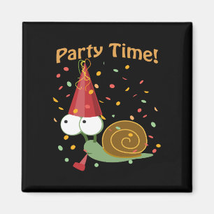 Aimant Fête Confetti Heure ! Escargot