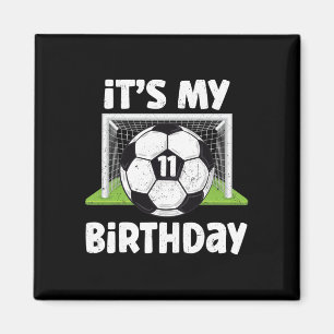 Aimant Fête d'anniversaire de 11 ans de football Joueur E