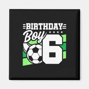 Aimant Fête d'anniversaire de football pour enfants - Gar