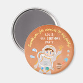 Aimant Fête d'anniversaire de l'astronaute de Mars (Recto/Verso)