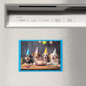 Aimant Fête d'anniversaire des chiens (In Situ (Lave-vaisselle))