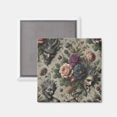 Aimant Fête d'anniversaire - Gothique victorien Floral (Recto/Verso)
