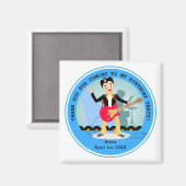 Aimant Fête d'anniversaire Rock Star Boy (Recto/Verso)