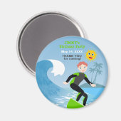 Aimant Fête d'anniversaire Surf's up boy (Recto/Verso)