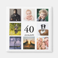 fête de 40e anniversaire photo collage mec