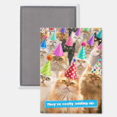 Aimant Fête de chats (Recto/Verso)