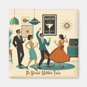 Aimant Fête de Cocktail en Plein Style Mid Century It's A