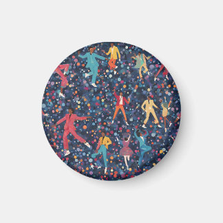 Aimant Fête de Danse Colorée – Motif de Célébration Rétro