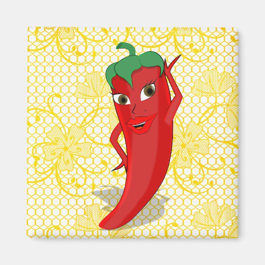 Aimant Fête de Fiançailles Fiesta avec une Diva au Piment (Devant)