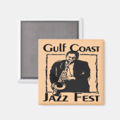 Aimant Fête de jazz de la Côte de GulF (Recto/Verso)