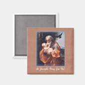Aimant Fête de la Saint-Joseph avec l'Enfant Jésus (Recto/Verso)