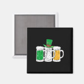 Aimant Fête de la Saint-Patrick Bière irlandaise Drapeau (Recto/Verso)
