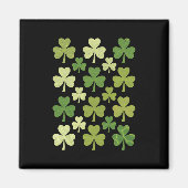 Aimant Fête de la Saint-Patrick Cœur Trèfle Chanceux Trèf (Devant)